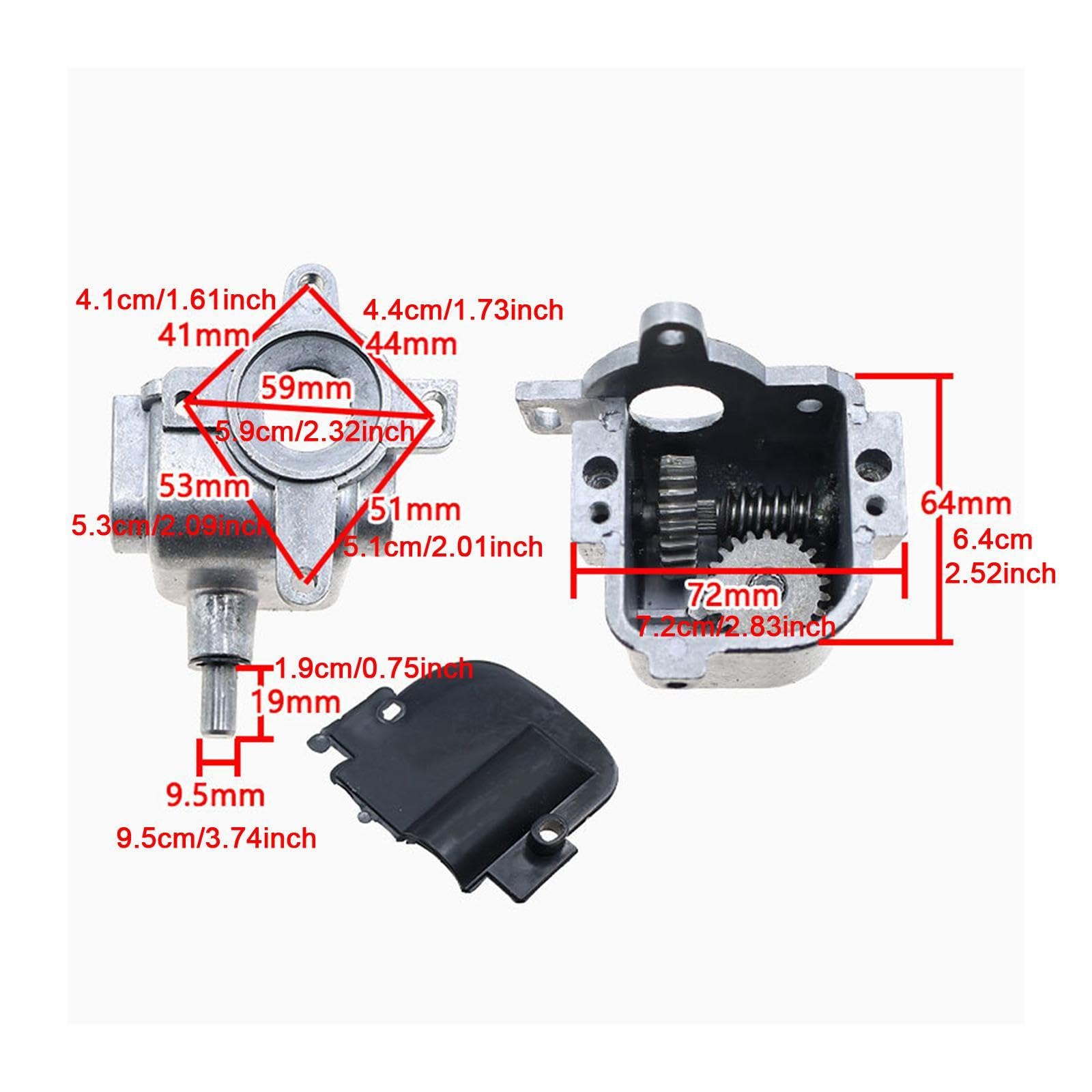 Perfeclan Engranaje de Ventilador eléctrico para ensamblaje 500/650/750 Construcción Robusta y eficiente Caja de Engranajes de oscilación de aleación de