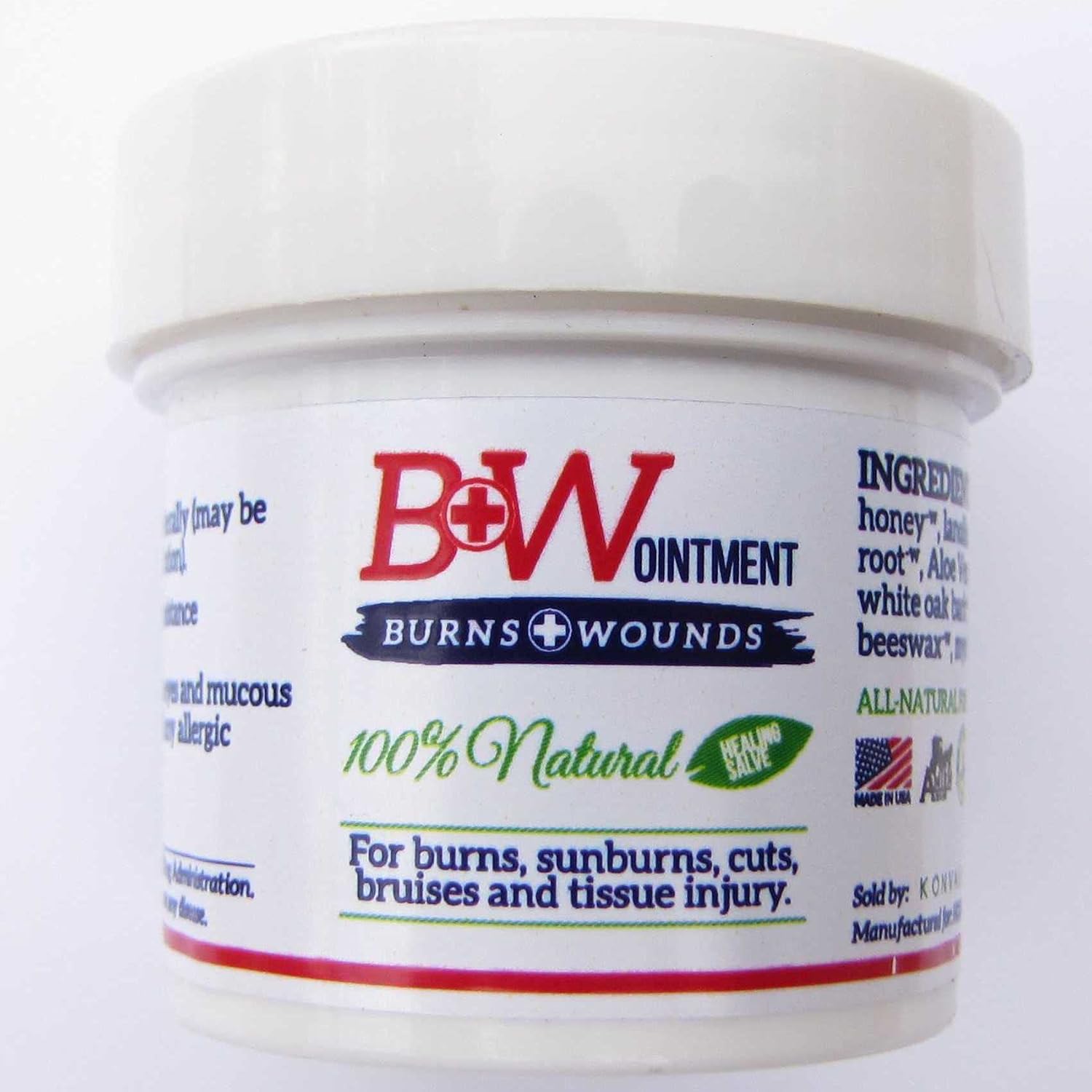 B&W Ointment Burn and Wound Ointment Amish Made Burn