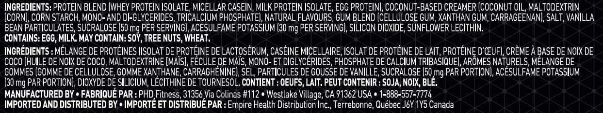 Pro Jym Protein Powder - Egg White, Milk, Whey protein isolates & Micellar Casein | JYM Supplement Science | Tahitian Vanilla Bean Flavor