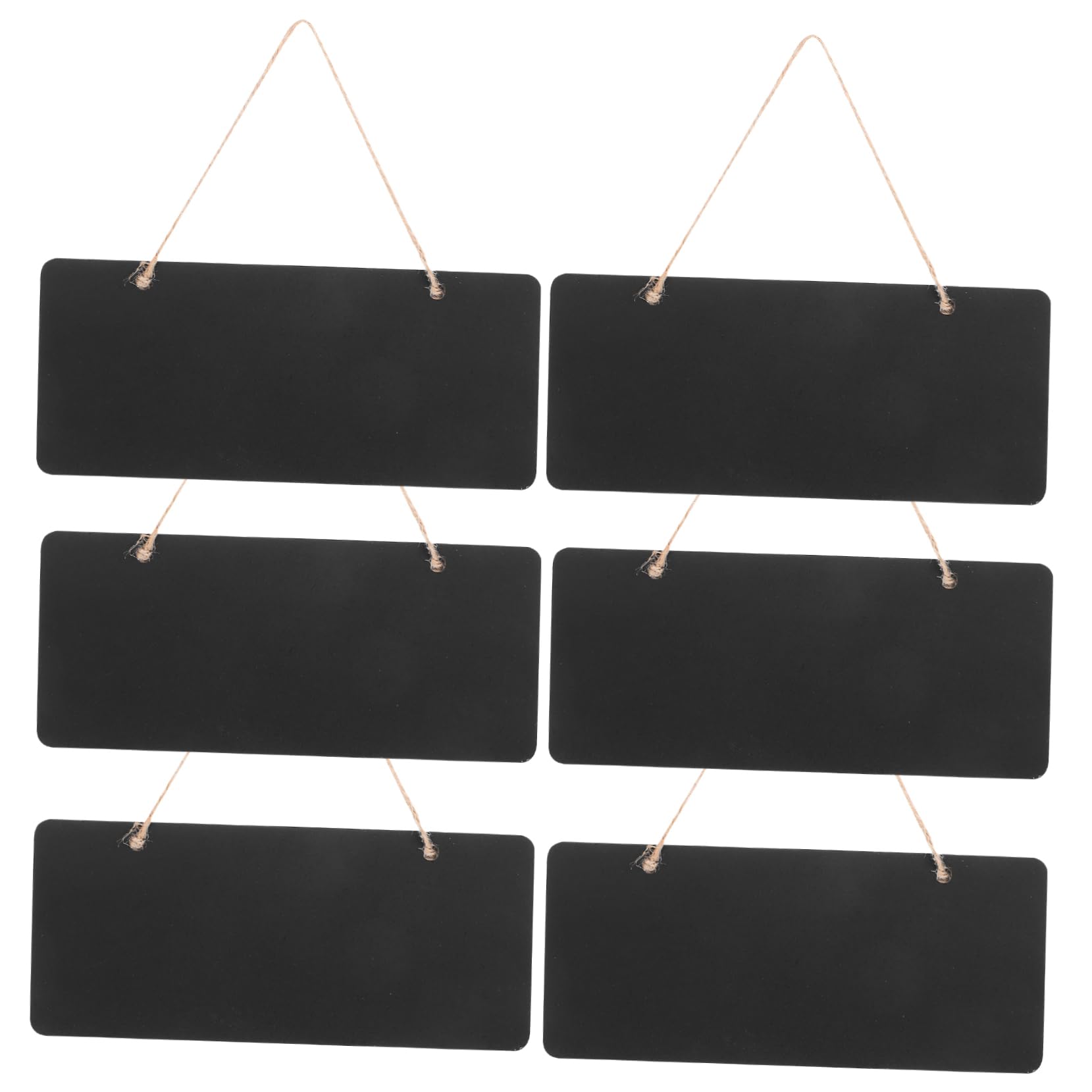 Artibetter 6pcs Hanging Chalkboard Sign Versatile Wooden Price Tags for Shops Meetings and Events for Notes Reminders and Displaying Information Portable Boards
