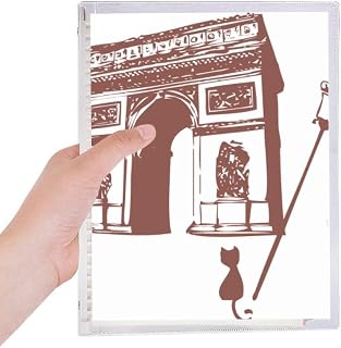 Caderno Marco de Paris Arco do Triunfo França Folhas Soltas Diário Recarregável Papelaria