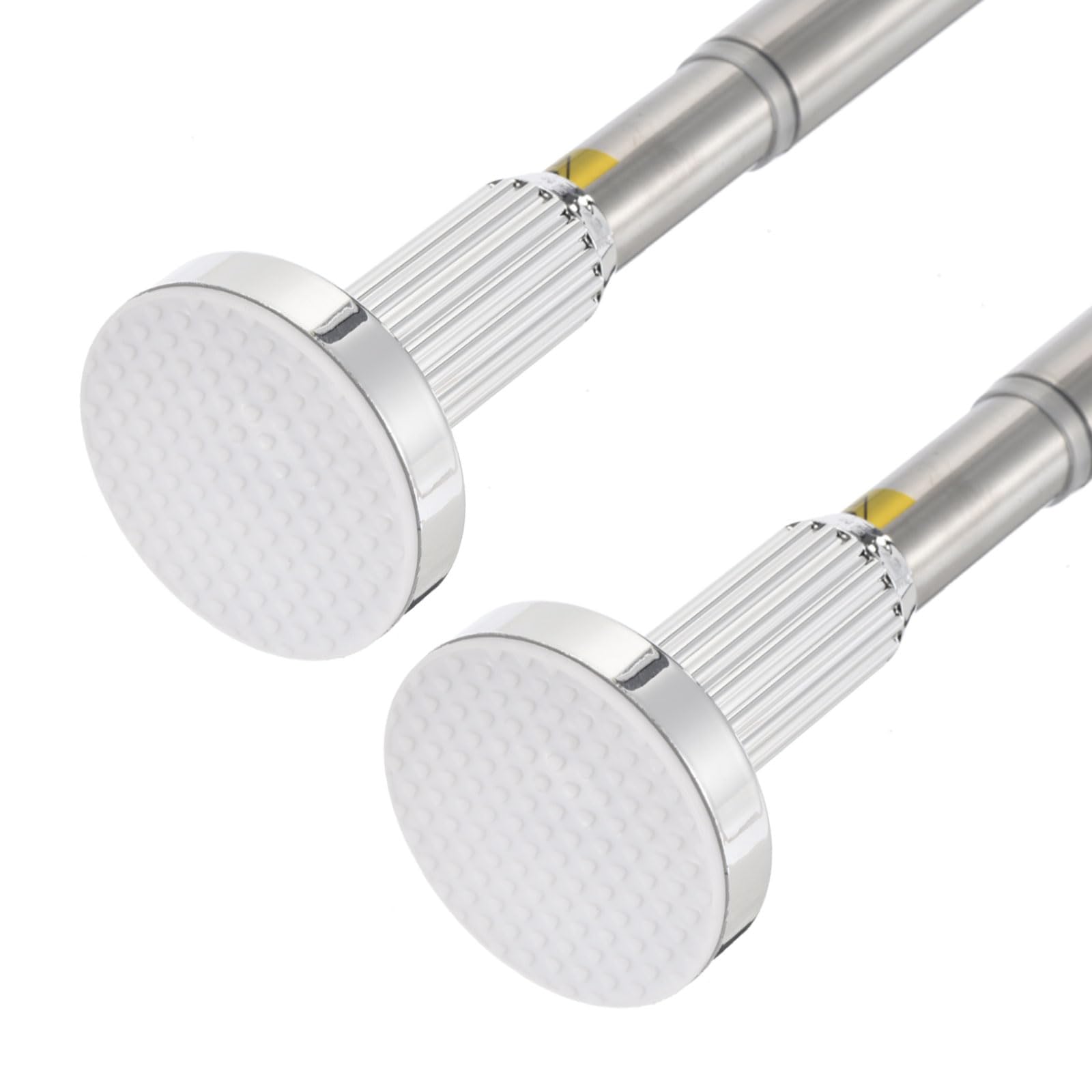 Lot de 2 tringles à rideaux réglables de 91,4 cm à 160 cm en acier au carbone sans perçage pour fenêtres, portes, armoires – Finition argentée