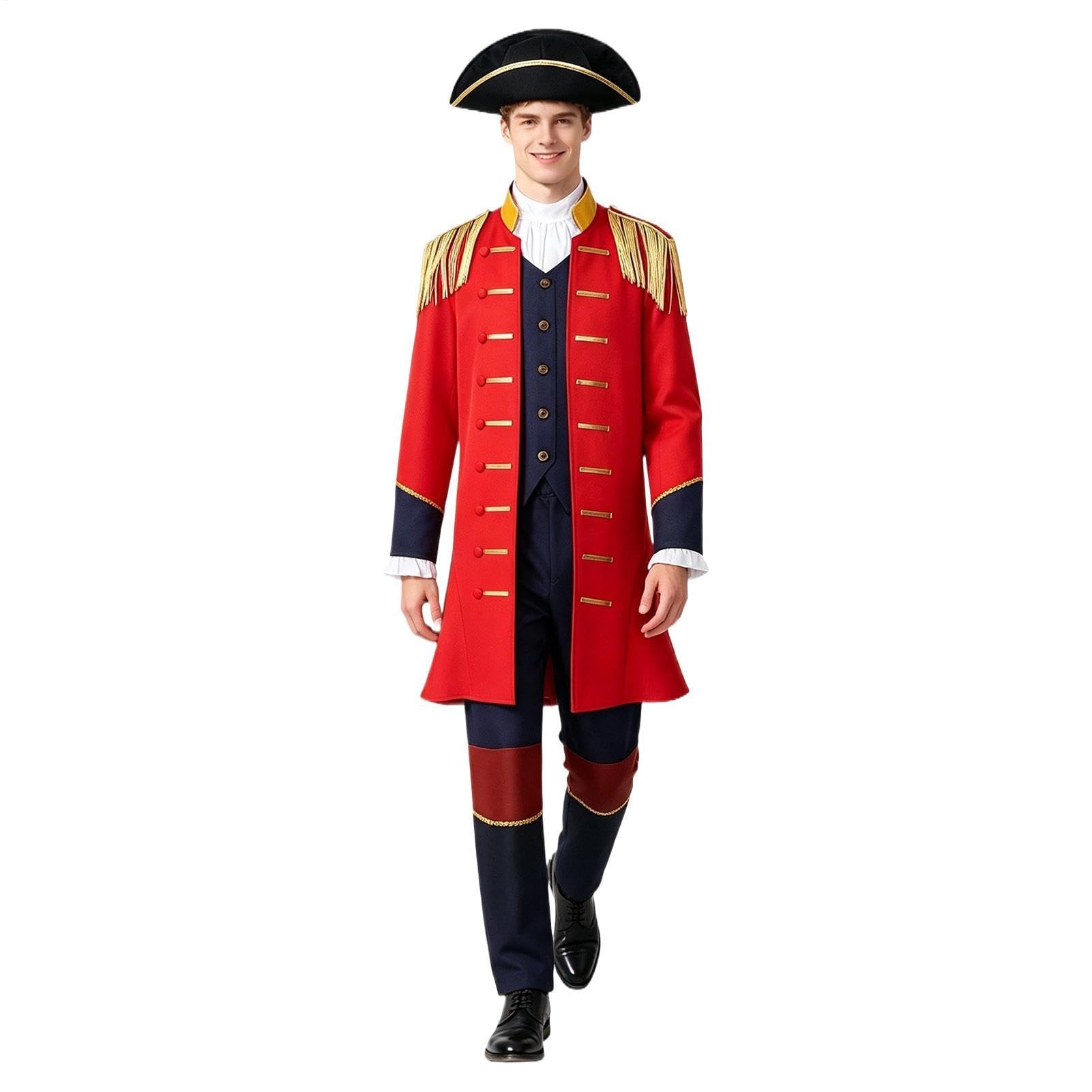 Costume del Fondatore Storico Patriottico Giacca, Cappotto, Pantaloni e