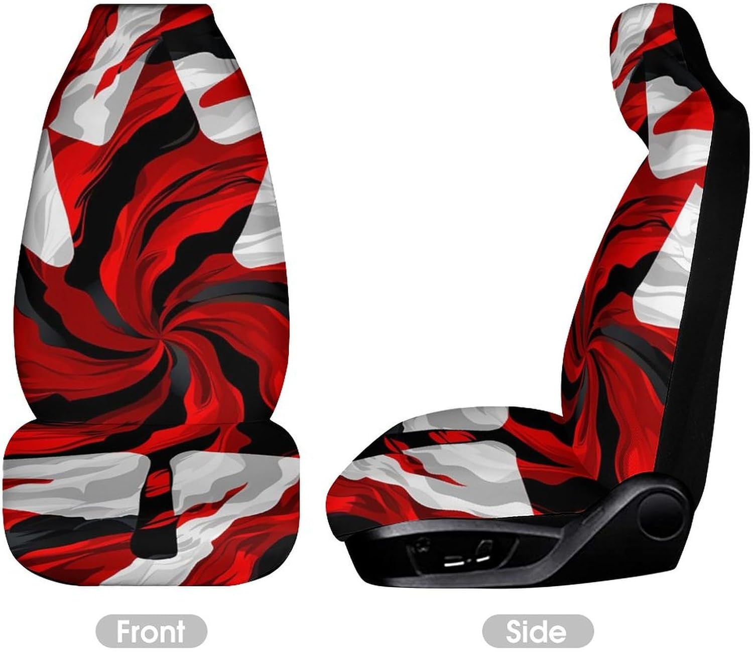 Tie Dye Canada Flag Maple Leaf Car Seat Covers Automotive Seat Covers Car Seat Protector Auto Front Seats Protector for Most Cars 1PCS