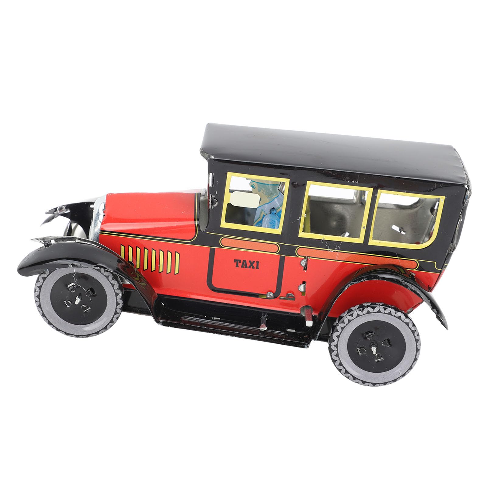 VGEBY Vintage-Spielzeugauto Zum Aufziehen, Rotes Uhrwerk, Robustes Spielzeugauto aus Weißblech für Party, Geburtstag