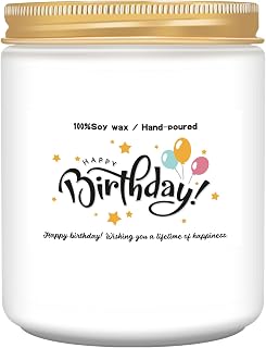 Happy Birthday Candles Gifts for Women Men,Lavender Scented Candles for Woman,Sister Birthday Gifts for Mom Dad Husband Birth Day Gift for Women,Grandma Birth Day Gift for Her