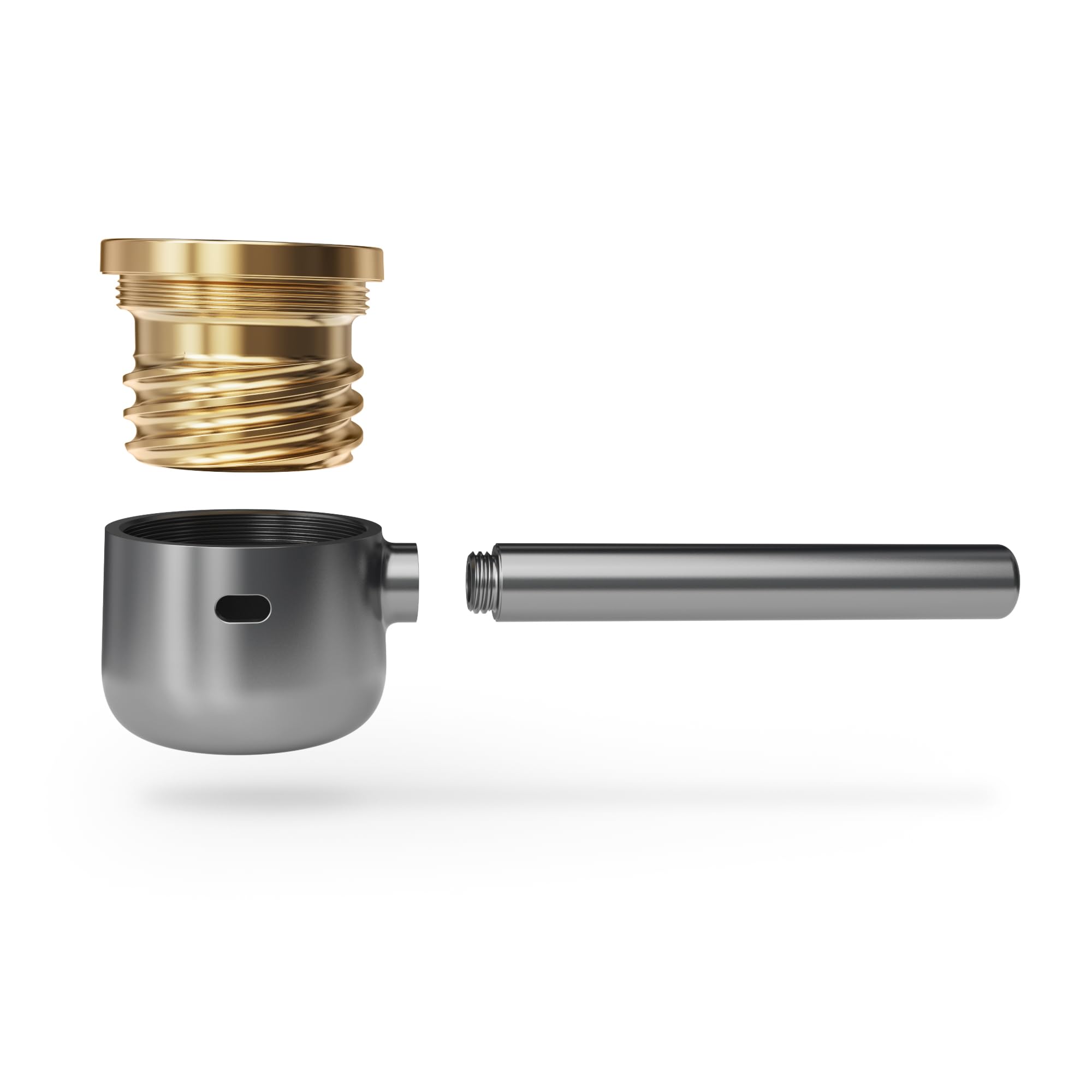 Vessel Premium Pipa Pura con inserto de doble hélice | 1g capacidad - 3-dividido | Limpieza fácil Boquilla Desmontable| Pipa de fumar | Uso de productos de tabaco (Anthrazit)