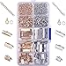 Produktbild Ribbon Armband Kit Bookmark Pinch Klemmbleche Crimps Clamp Ends Hummerverschlüsse mit Springringen und Kettenverlängerungen, 370 Stück