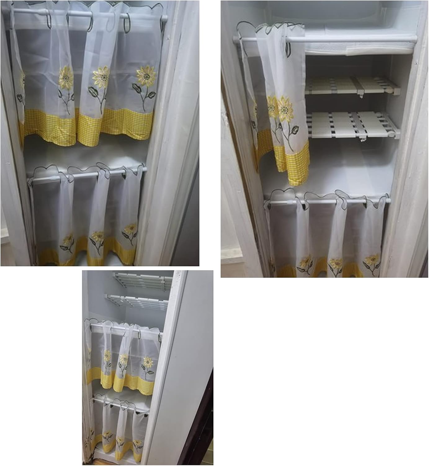 Kitchen Curtains Valance,Lattice Tier Curtains,Short Curtain for Kitchen/Cafe/Home/Bathroom,Disc Cafe Curtains,Small Country Style Window Bistro Curtains with Romantic