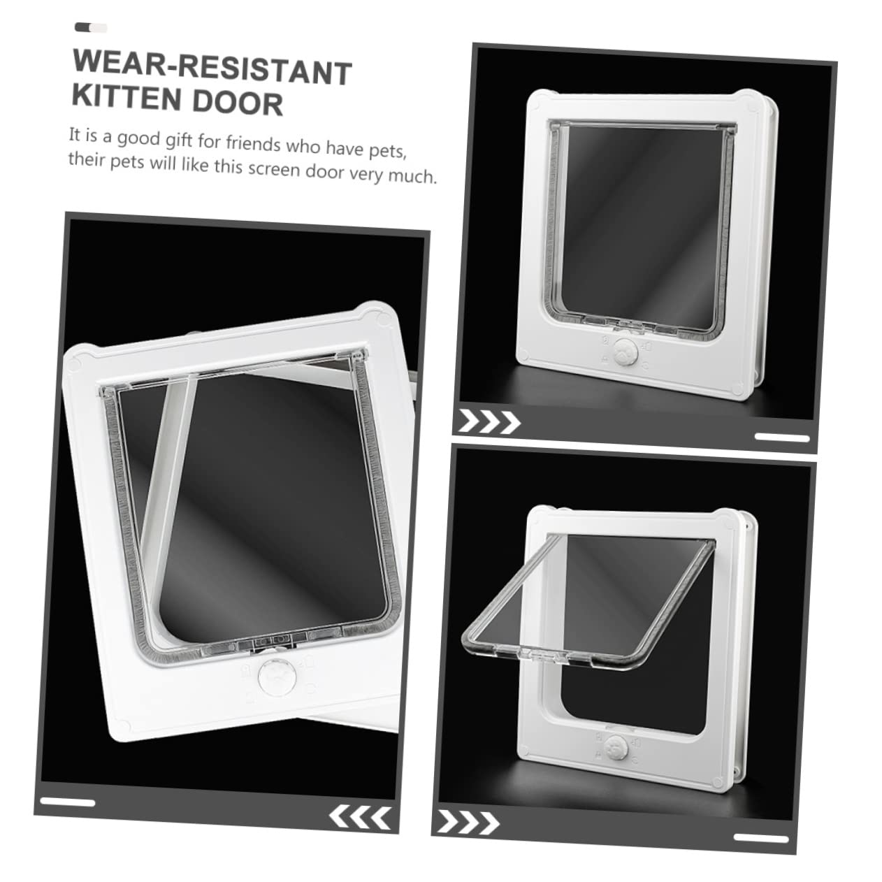 Mikikit Porte pour Animaux Chatière pour et Chiens Accessoire Durable et Installation Facile Dimensions Conception Attrayante pour Pratique
