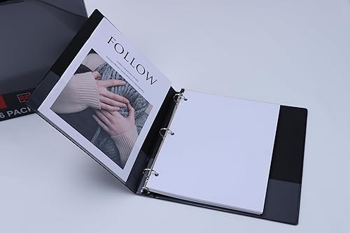 Miniatura 8 de Carpeta de 3 anillos de 1 pulgada (paquete de 6 unidades), carpetas básicas resistentes de 1 pulgada, carpetas clásicas de alta calidad a granel con