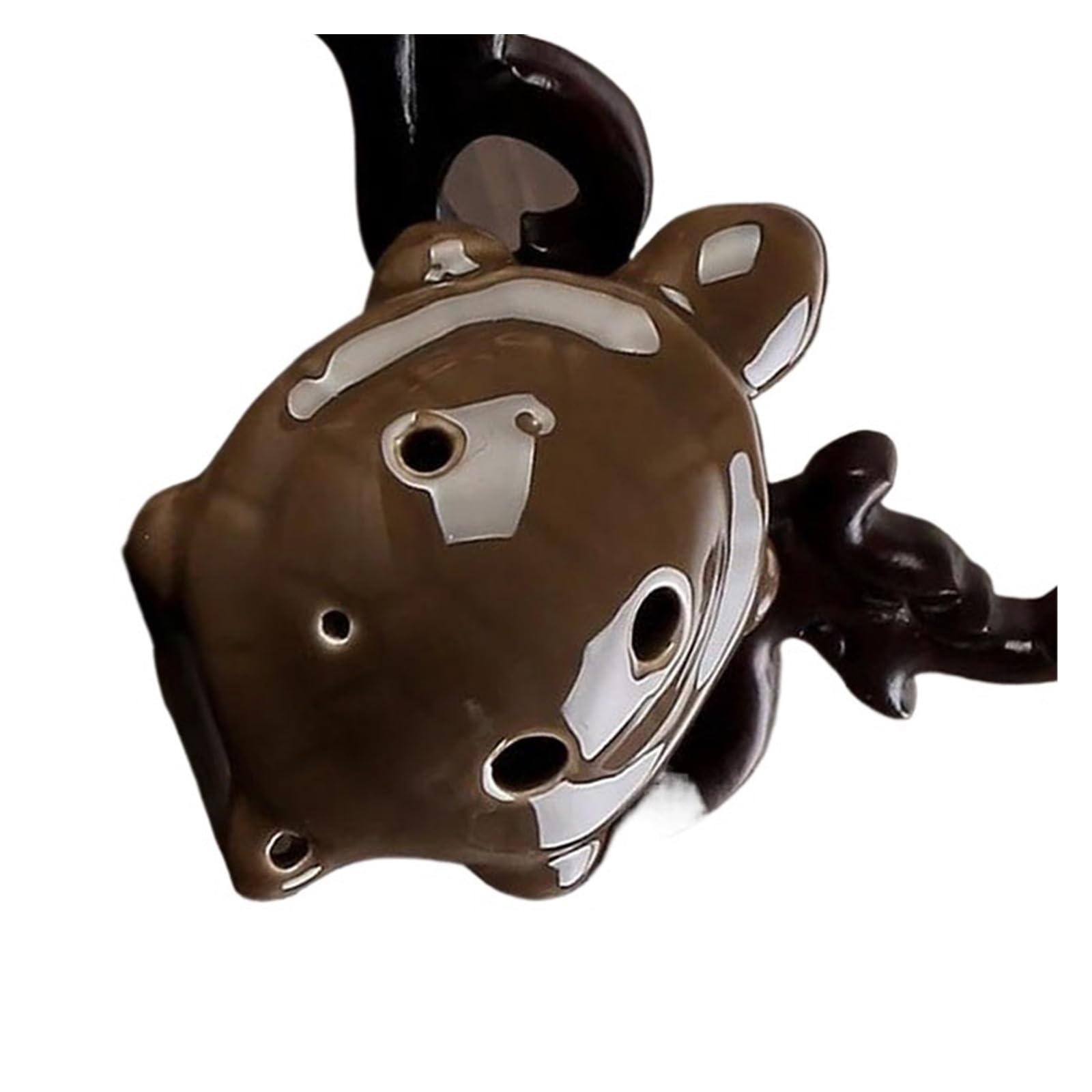 Profesjonalny Instrument Do Nauki Gry Na Okarynie Alto C Z 6 Otworami Ceramiczny Dla Początkujących Instrument Okarynowy(Brown)