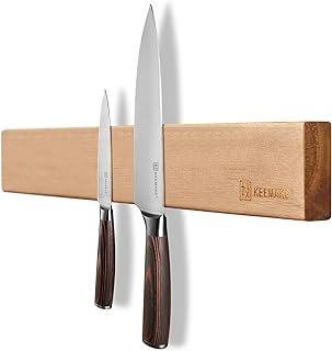 KEEMAKE Magnetic Knife Holder for Wall 16 inch Acacia Wood Knife Magneti...