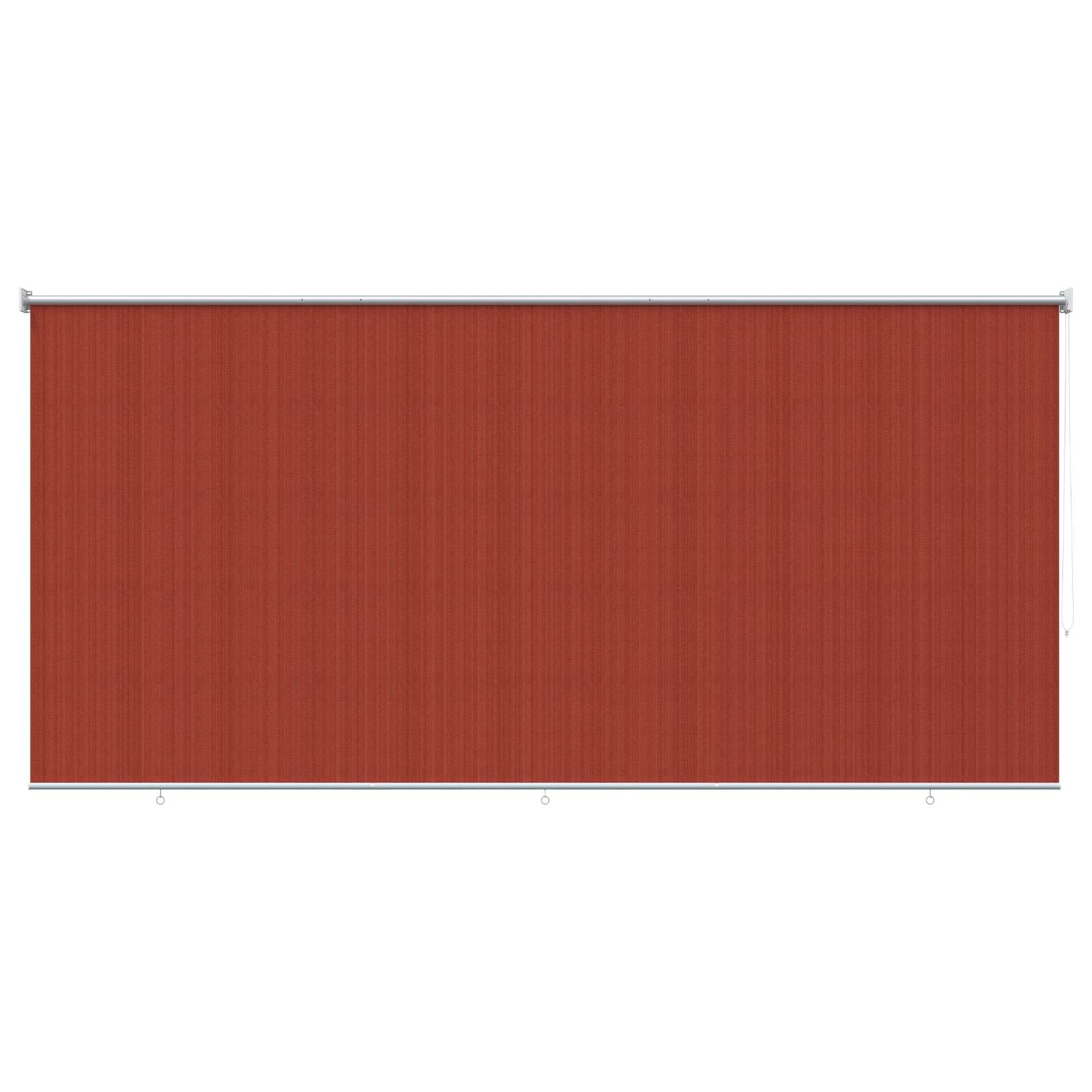 vidaXL Terracota HDPE Outdoor Awning with 90% UV Blocking Roller Blinds Balcony Patio Shade Sun Shade Garden Window