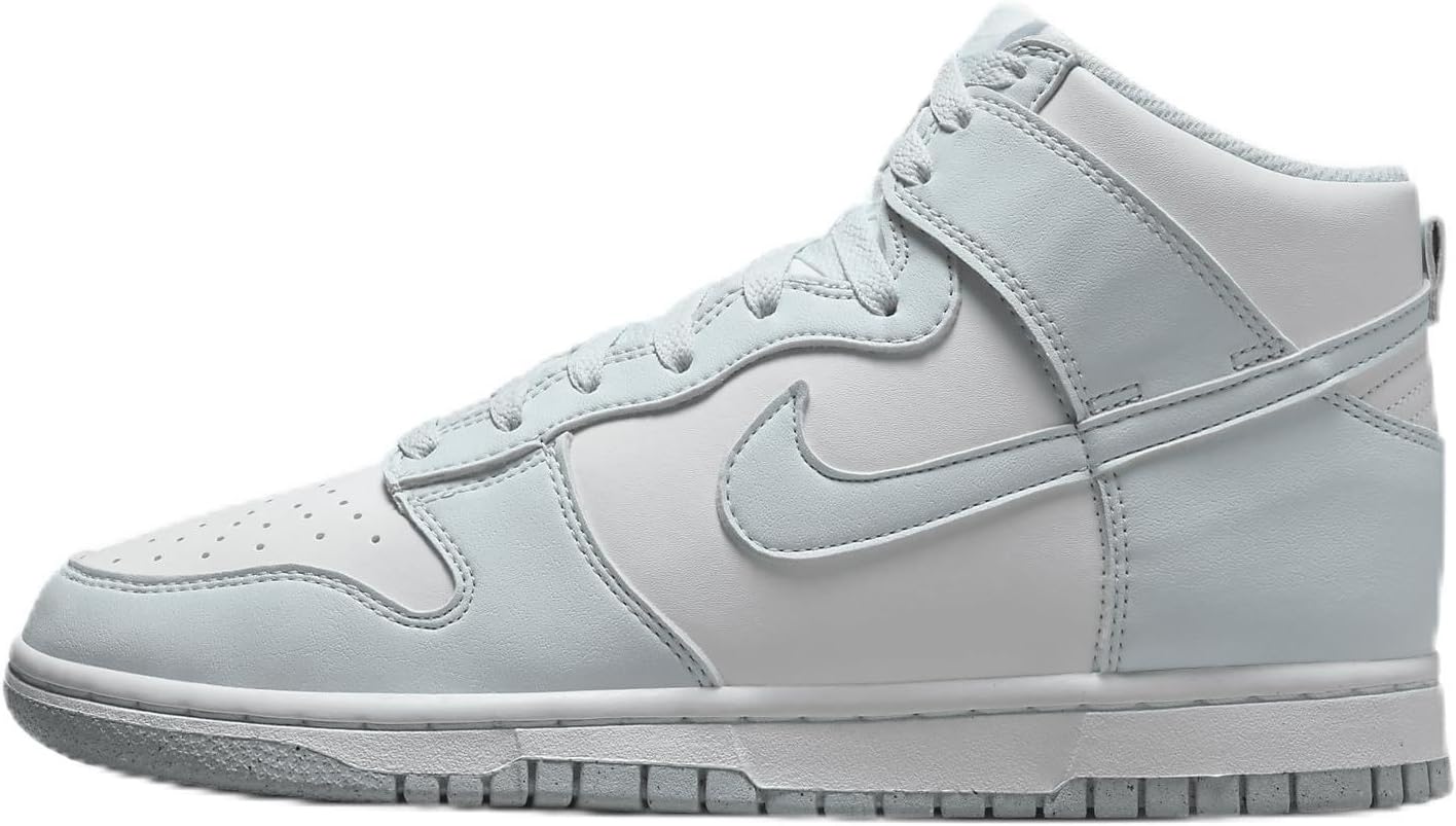 light blue and white high dunks