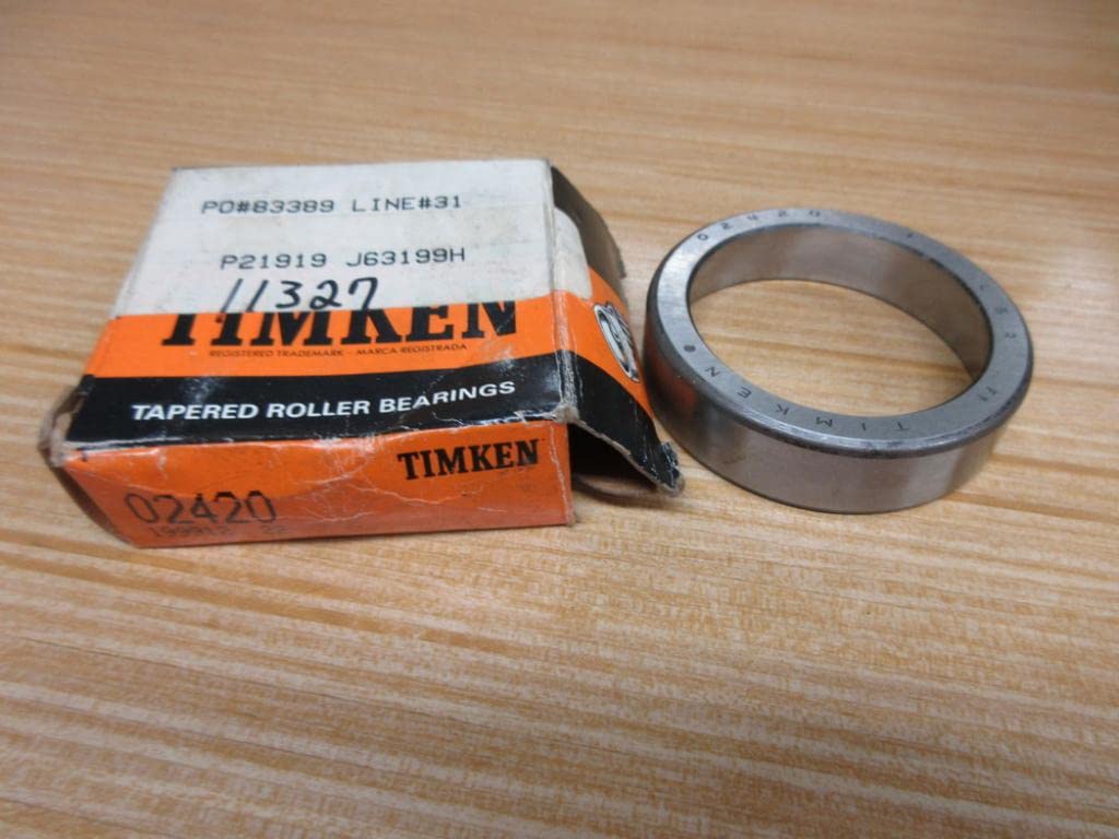 TIMKEN 02420 TAPERED ROLLER BEARING, 2.6875IN OD, SINGLE CUP, 0.6875IN WIDTH