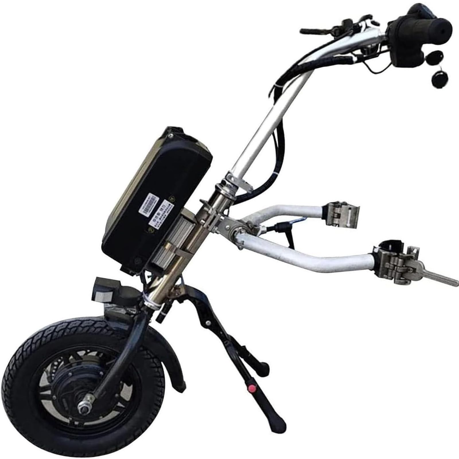 Handbike elettrica per Sedia a rotelle - Autonomia di 65 km, 3 velocità, Ruote da 12 Pollici per Una Maggiore Mobilità
