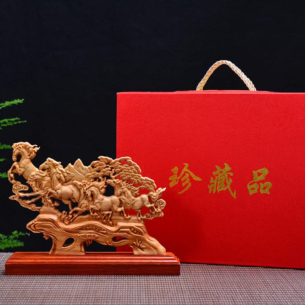 大型木造 荒彫り 『八頭馬 』一刀彫り 開運 縁起置物 重さ4.9kg 大型木造 荒彫り 『八頭馬 』一刀彫り 開運 縁起置物 重さ4.9kg