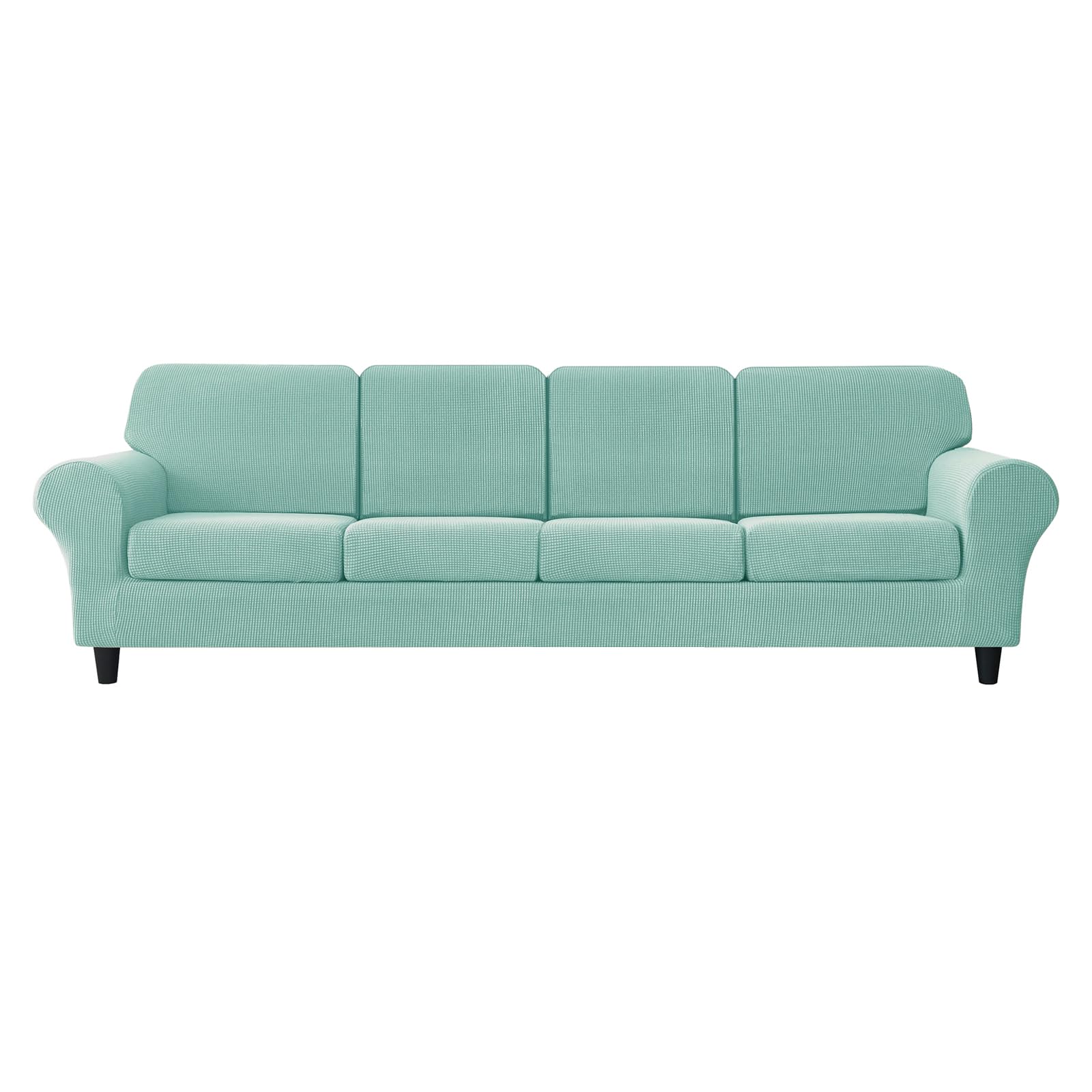 SYLCSofa Cover with Separate Seat Cushions Covers and Backrests Covers Stretch Ektorp Sofa Covers Stylish Jacquard Couch Slipcover Protector (Mint Green,Large 4 Seat Set 9pcs)