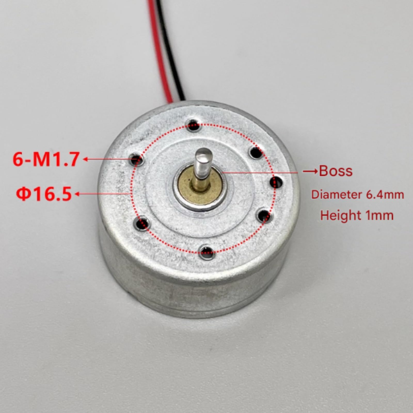 Minimotor eléctrico de 24 mm, CC, 3,7 V, micromotor redondo 300 rpm, for reproductor, juguete y ventilador, 10, 30 o 50 unidades pieza de reparación(30pcs)