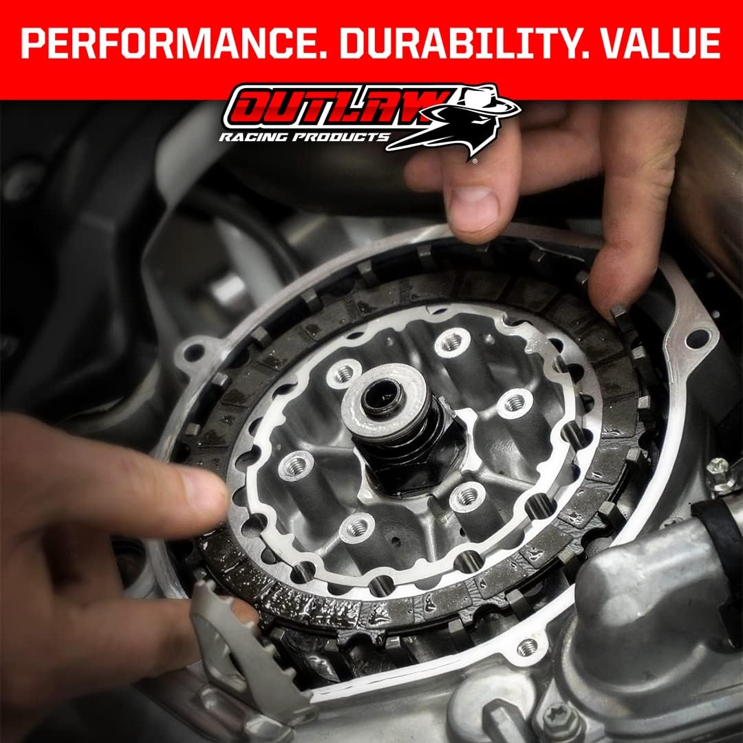 Outlaw Racing ORC171 Complete Clutch Repair Rebuild Kit - Includes Springs Steel & Fiber Plates - Compatible with KTM XC 450 XC 525 ATV 08-10