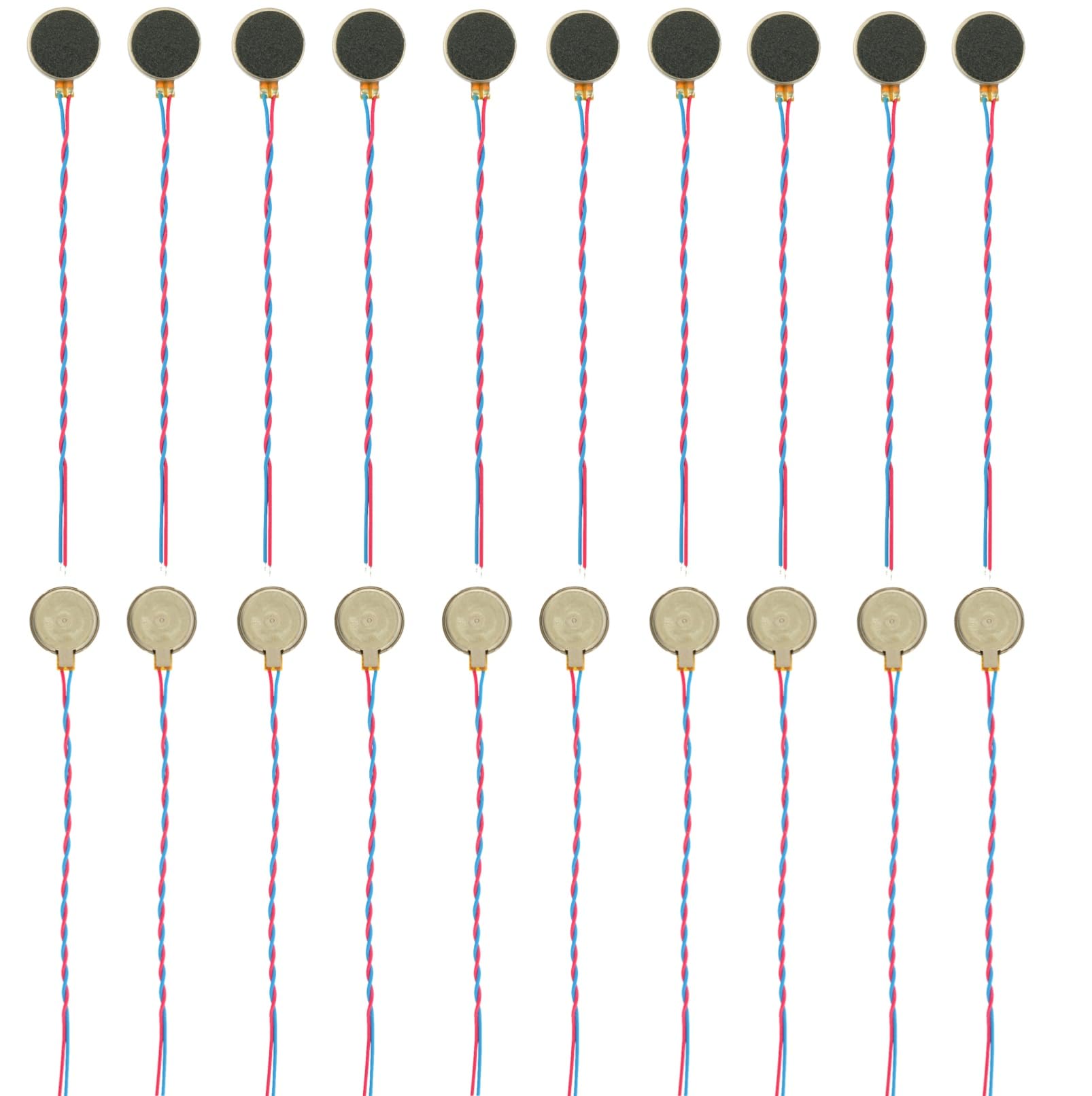 MTDELE 20Pcs Mini Vibration Motor 10x3mm DC 3V 12000rpm Micro DC Vibrating Motor Compatible with for Mobile Cell Tablet Phone Pager Electronic DIY