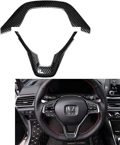 Impresión de fibra de carbono, ajuste interior, salida de aire, perilla de palanca de cambios para Honda Accord 10th 2018 2019 2020 (borde de