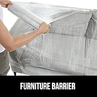 Vista 9 de GORILLA GRIP Film extensible 500% de plástico resistente, paquete de 2 rollos de envoltura retráctil de 1200 pies de 17 pulgadas, resistente a