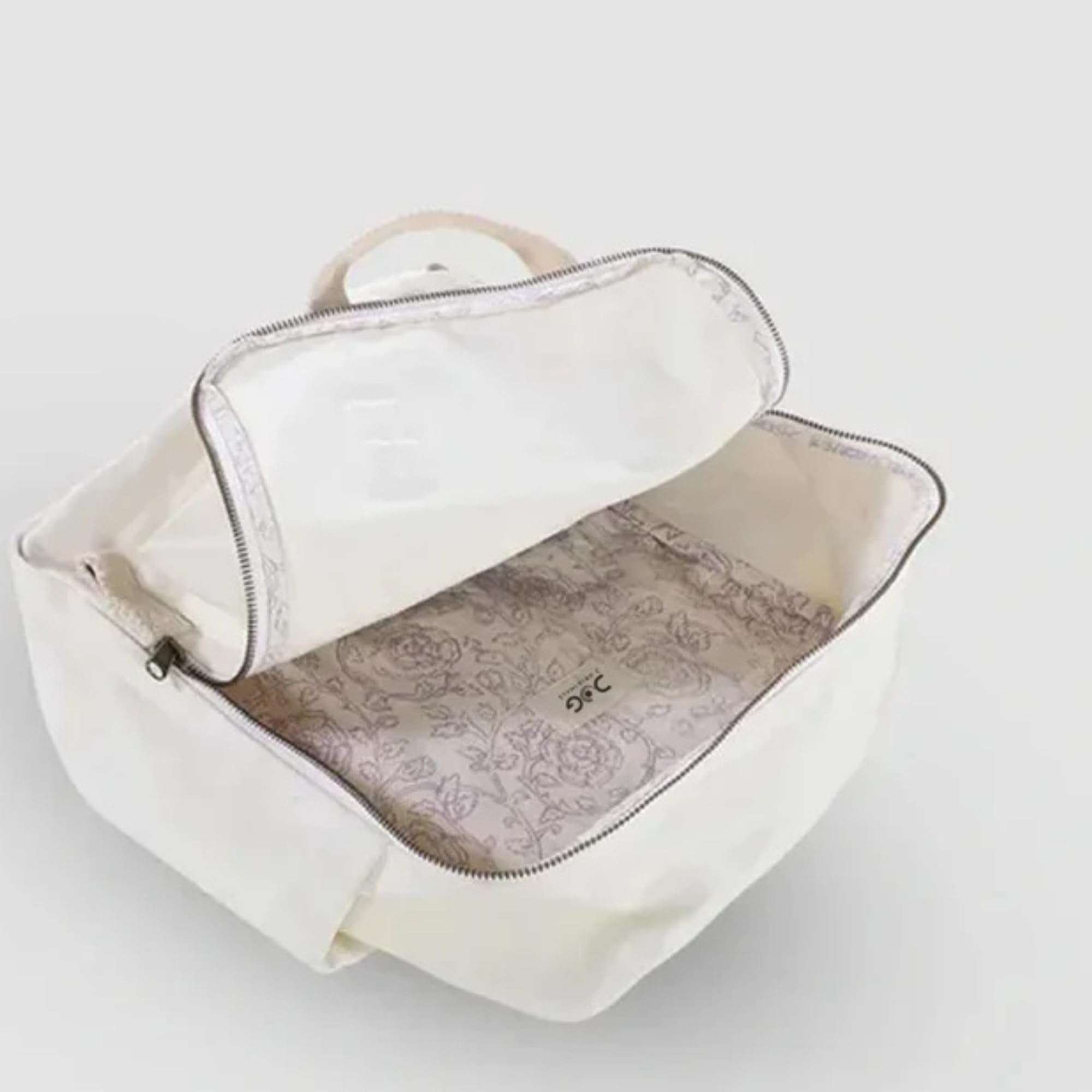 DOG D Originals Iram Square Backpack – Stylish, Functional & Versatile (Ivory) 1