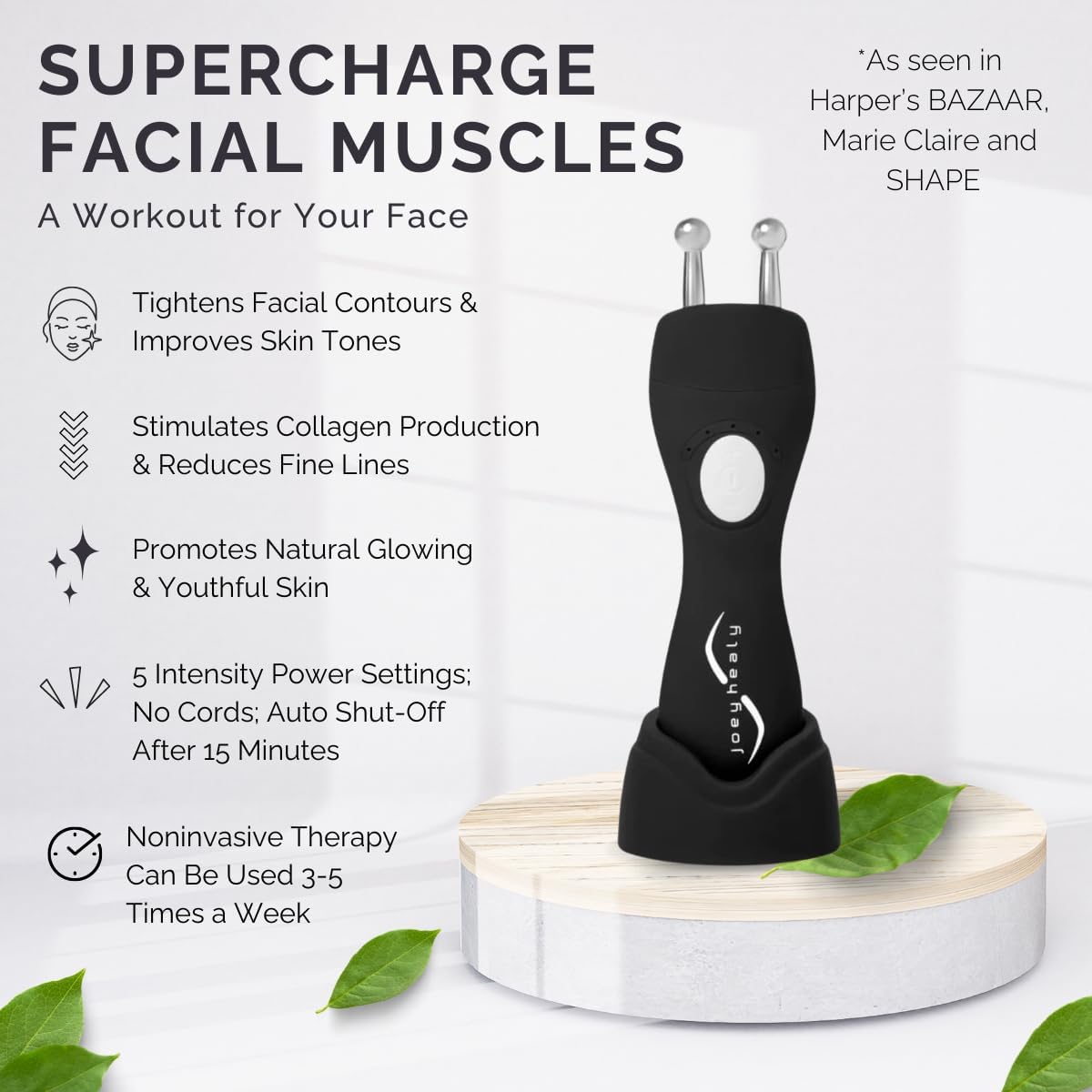 Joey Healy Face Renovation Device, Microcurrent Facial Sculpting, Smoothing & Skin Tightening + Microcurrent Gel with Hyaluronic Acid & Plant Extracts - Image 3