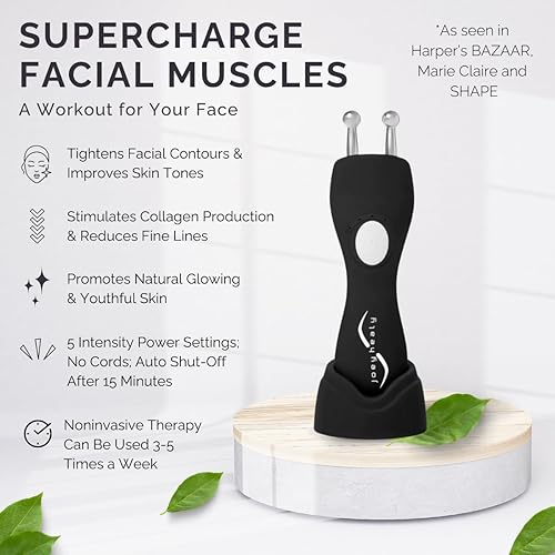 Miniatura 3 de Joey Healy Dispositivo de renovación facial, escultura facial de microcorriente, suavizado y estiramiento de la piel + gel de microcorriente con
