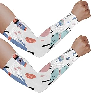 Mangas de braço com proteção solar UV para homens e mulheres, mangas vermelhas burro protegem os braços esportes mangas de braço proteção solar mangas de braço capa protetora UV, Burro