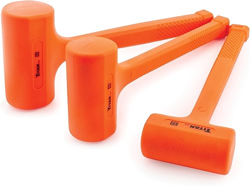 Miniatura 8 de Titan 63008 Martillo de Golpe Muerto de 8 onzas con Cabeza Rellena de Perdigones de Acero, Resistente a Chispas y Rebotes, Mango Texturizado Tipo