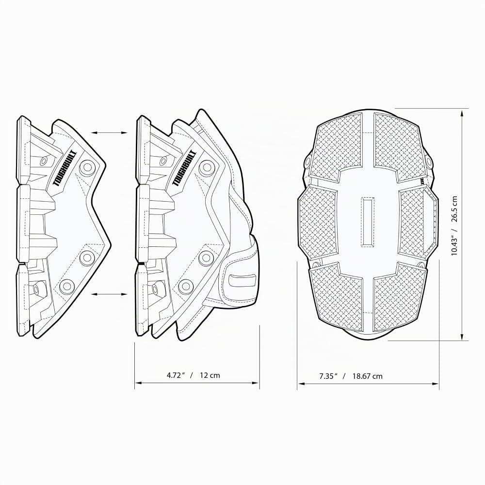 Genouillère 2 en 1 avec Stabilisateur Gelfit Stabilizer - TOUGHBUILT INDUSTRIES INC. - TB-KP-G205