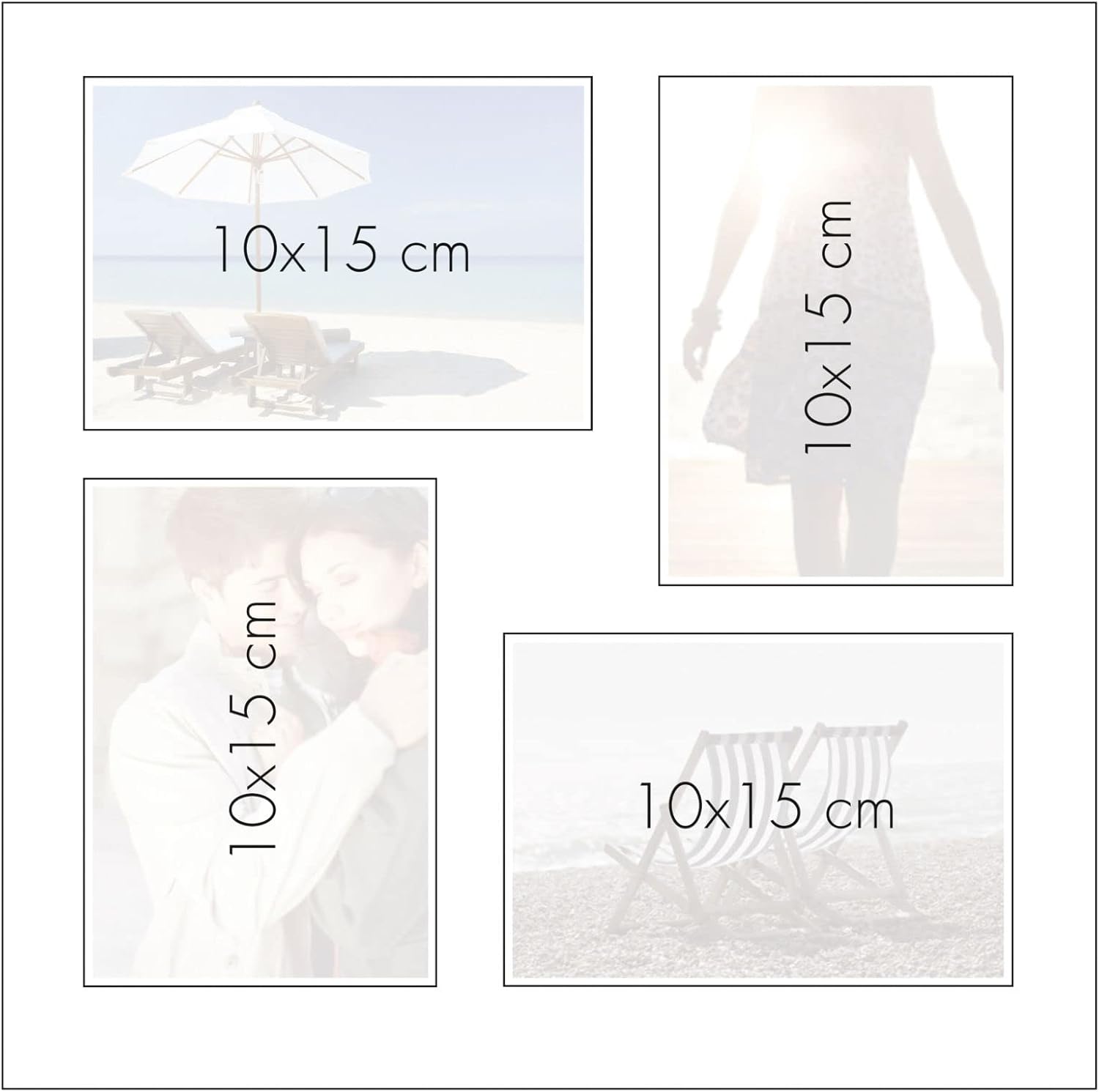 Summertime 27 711 Photo Album Light Blue with 60 White Pages, Jumbo Photo Book with Linen Cover and Glassine, Photo Album for Gluing up to 336 Pictures, Memory Album 30 x 31 cm, Book-Bound