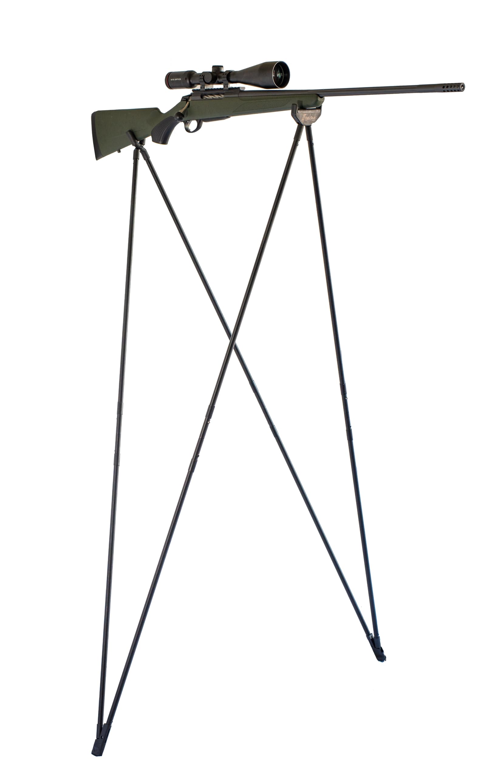 Mountain Stick Modell-Pirsch-Und Weitschießstock-Optimale Stabilität - Abnehmbar/Verstellbar - Für Stehende, Kniende, Sitzende, Schräge/Bergschüsse - Ultraleicht, Langlebig- Schwarz