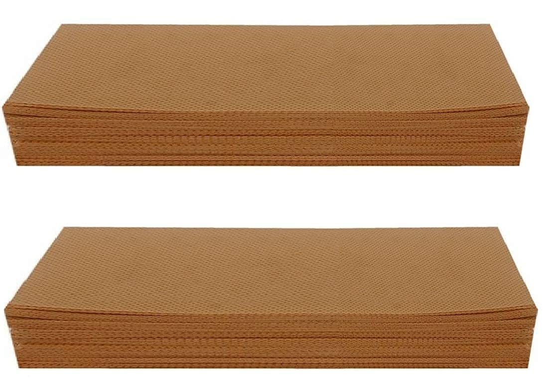 Large Size Waxing Strips, Non Woven Hair Removal Plain Waxing Strips (100, Brown)