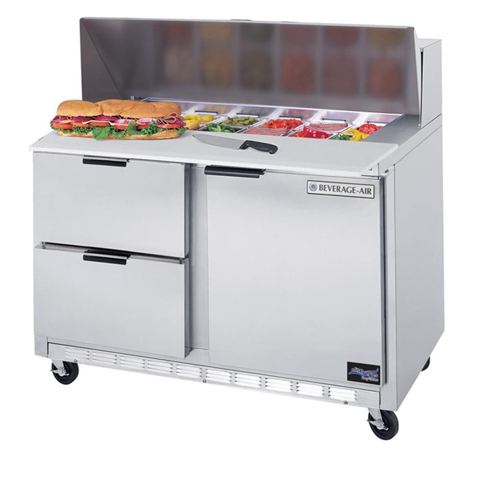Beverage Air SPED48-08C-2 48†Cutting Top Sandwich/Salad Prep Table w/ Drawers â€" Elite Series on Fridge.com