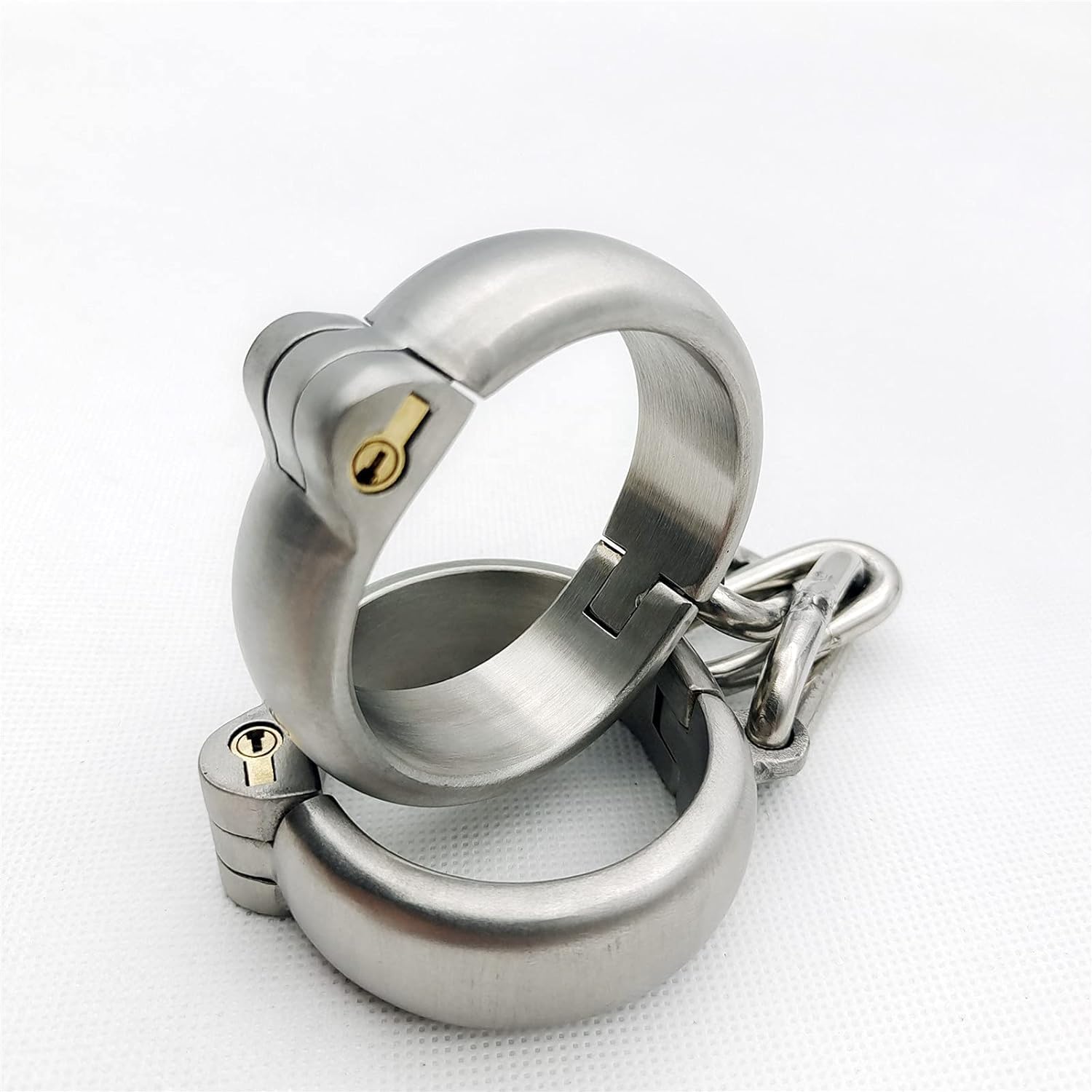 1 Paar Edelstahl Handschellen Bdsm Extrem Bondage Handgelenk Handfesseln/Handcuffs Abschließbar Flirt Sex Fetisch Slave Erotik Sexspielzeuge für Paare Männer Frauen ( Color : Männlich 5.3*6.5cm , Size