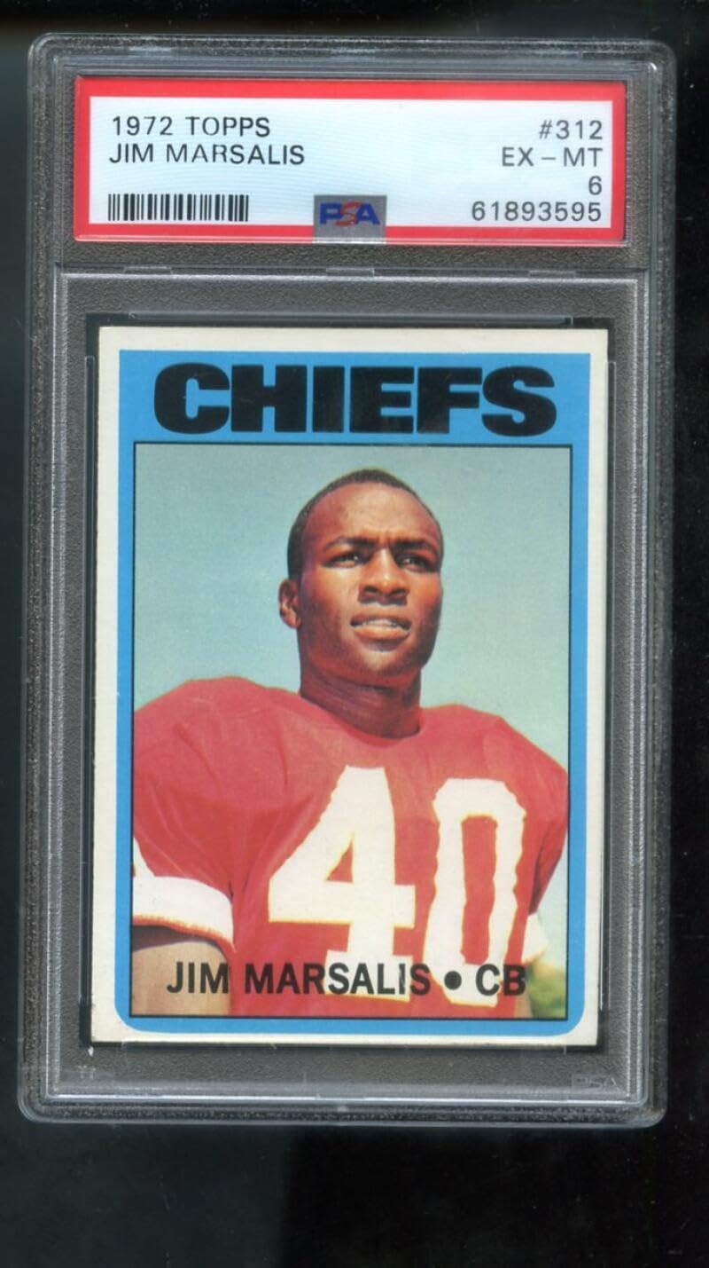 1972 Topps #312 Jim Marsalis PSA 6 Graded Football Card HIGH NUMBER NFL Kansas City Chiefs