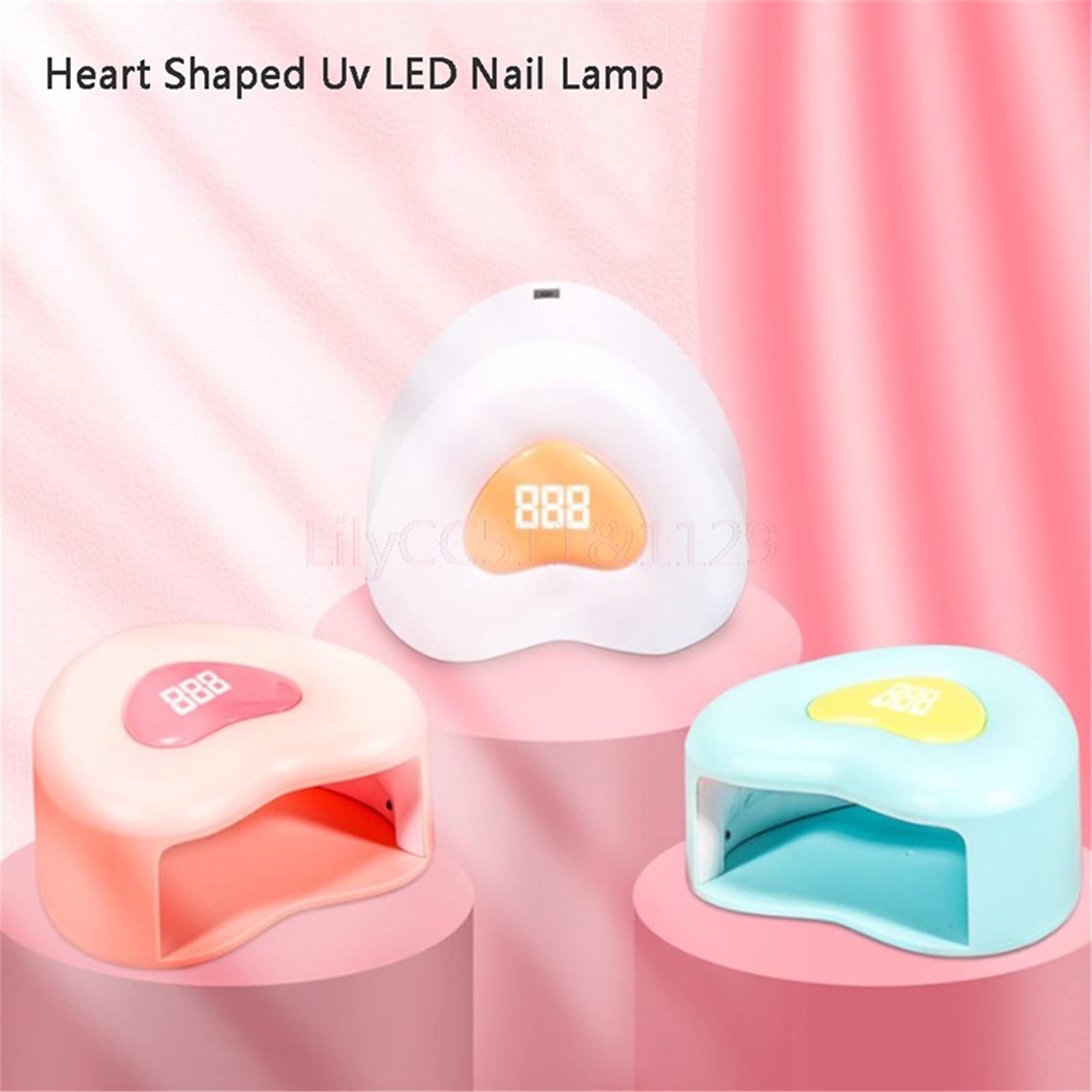 ZYC 180W UV per Unghie Lampada a Forma di Cuore Lampada a Forma di Cuore per Unghie Gel Polacco essiccatore indurello per Unghie