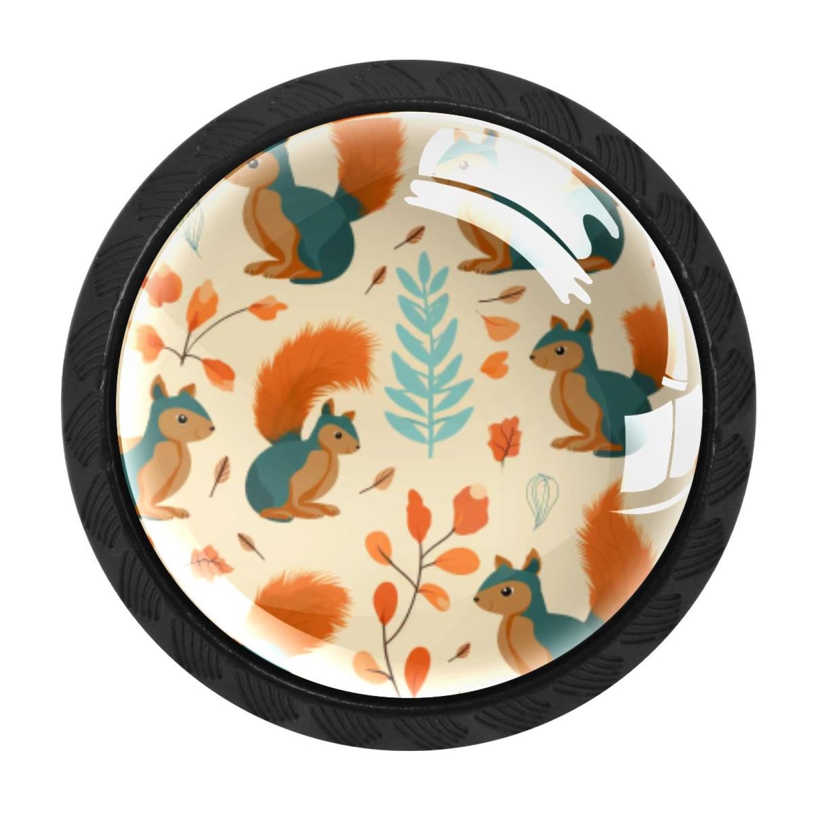 Chenzzzz Multicolored 06 4 Pieces Squirrel Kitchen Cabinet Knobs Drawer Knobs Dresser Knobs Black Knobs Drawer Pulls Dresser Drawer Handles Knobs For Dresser Drawers