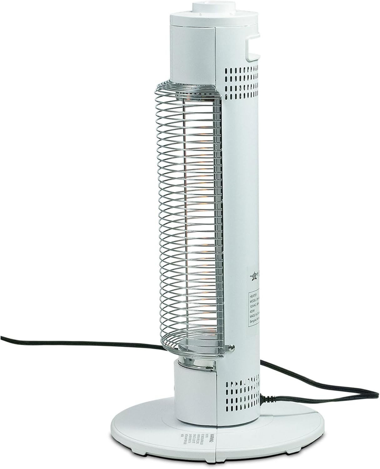 White Electric Infrared Tower Heater with Thermostat