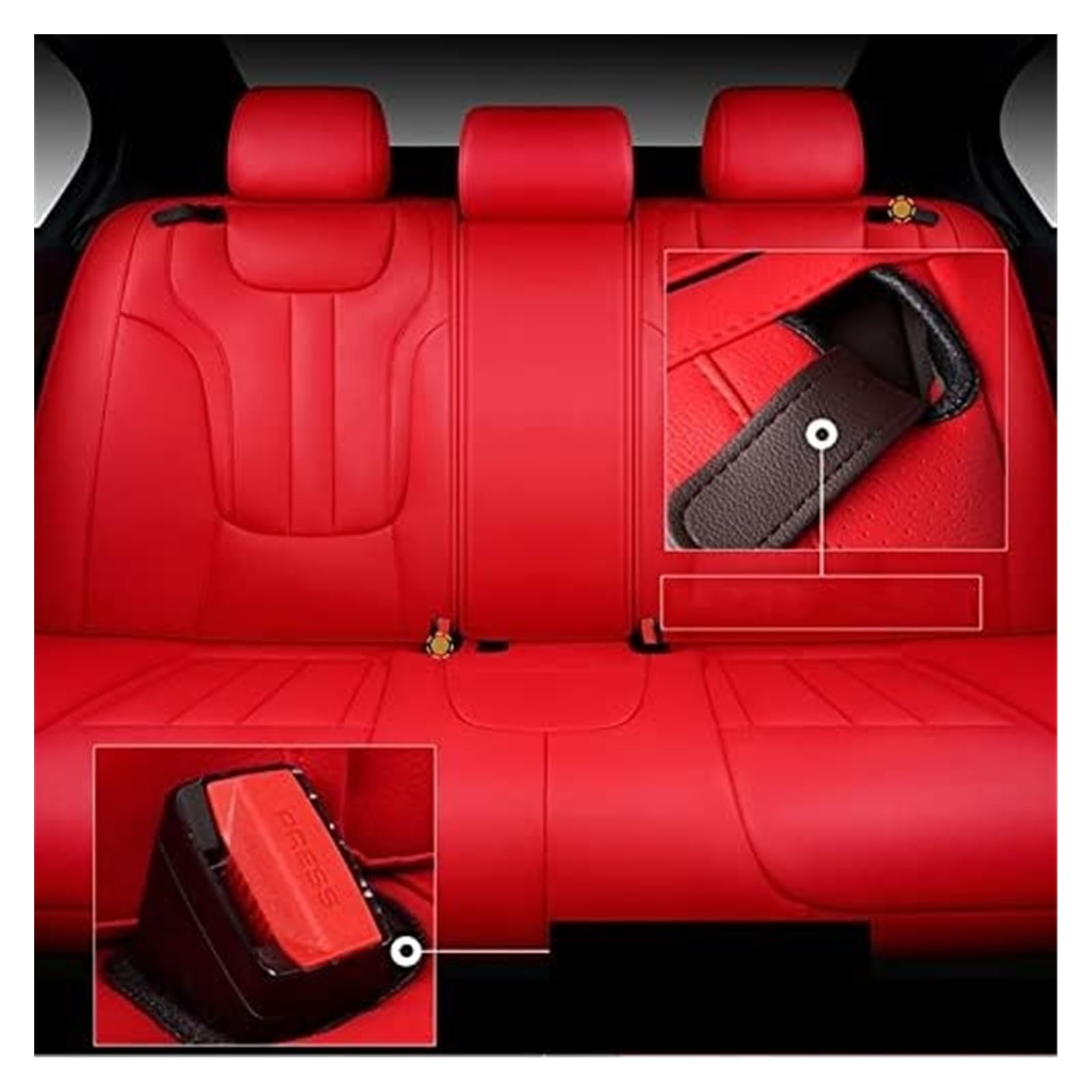 Für E90 X5 E53 E91 E71 F10 E34 F15 G30 X6 Z4 E85 E84 E83 Autositzkissenbezug Schutz Autositzbezug Set Autositz Sitzkissenbezug Echtes Leder Autositzbezüge(Braun)
