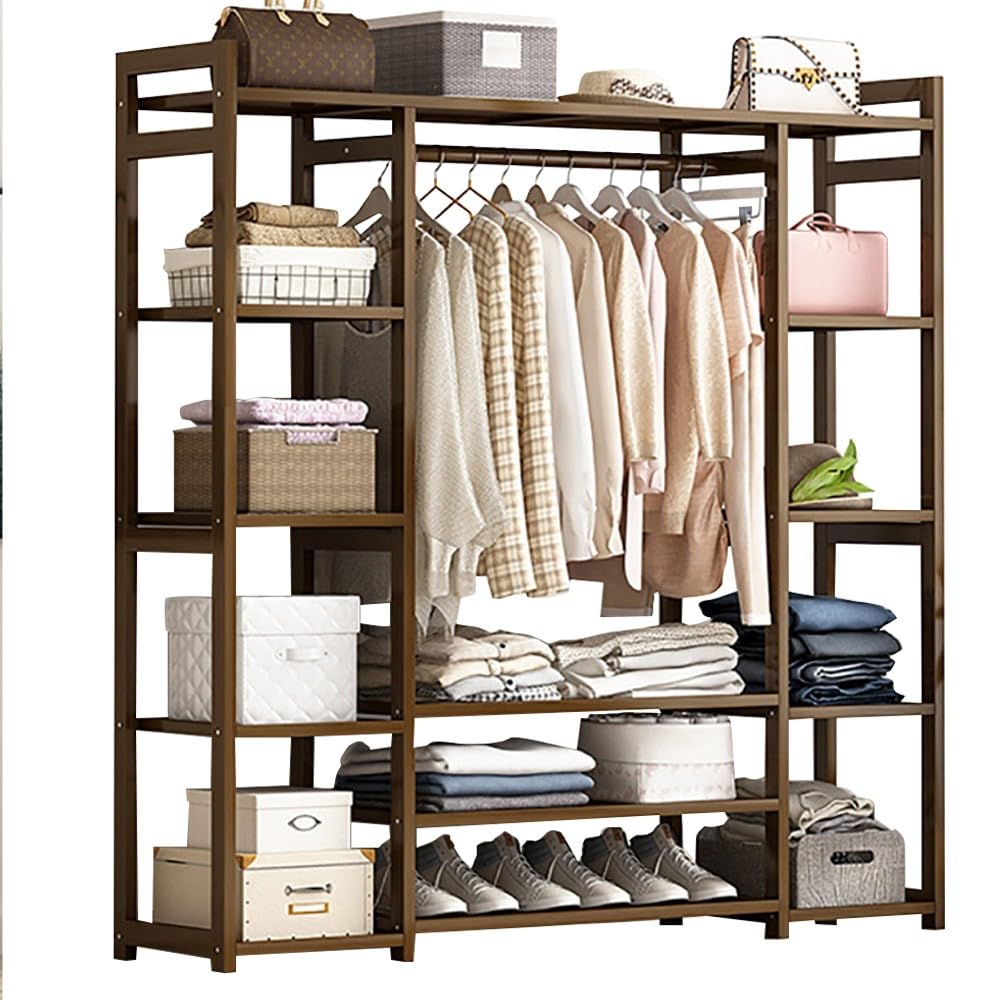 Porte-manteau d'entrée solide, meuble de rangement avec crochets pour vêtements de bureau