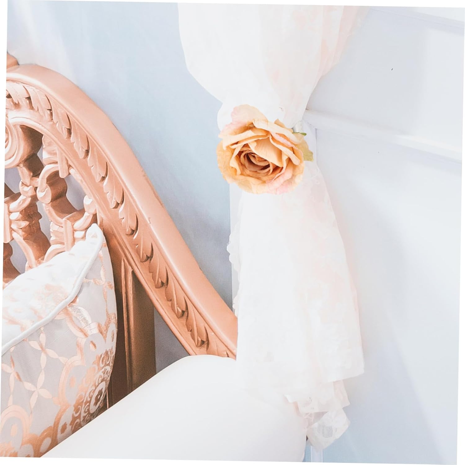 DOITOOL 10 pcs Holdbacks Bedroom Rope Curtain Flowers Decor Clip Decorative Decorations Cloth Drape Holders Design Buckles Drapery Holder Women Holdback Large Buckle Clips