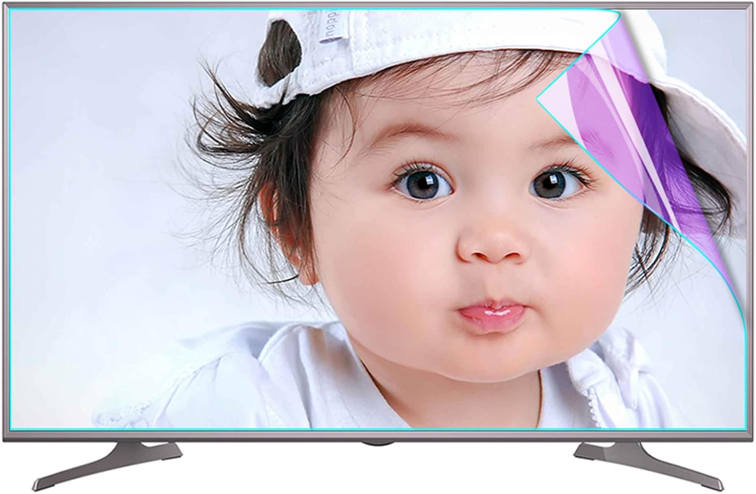 49"/50"/55" TV Screen Protector, Anti Glare/Anti Blue Light/Dustproof Filter Film, Relieve Eye Strain Four-Sided Ring Glue Installation, no Air Bubbles,50"(1095616mm)