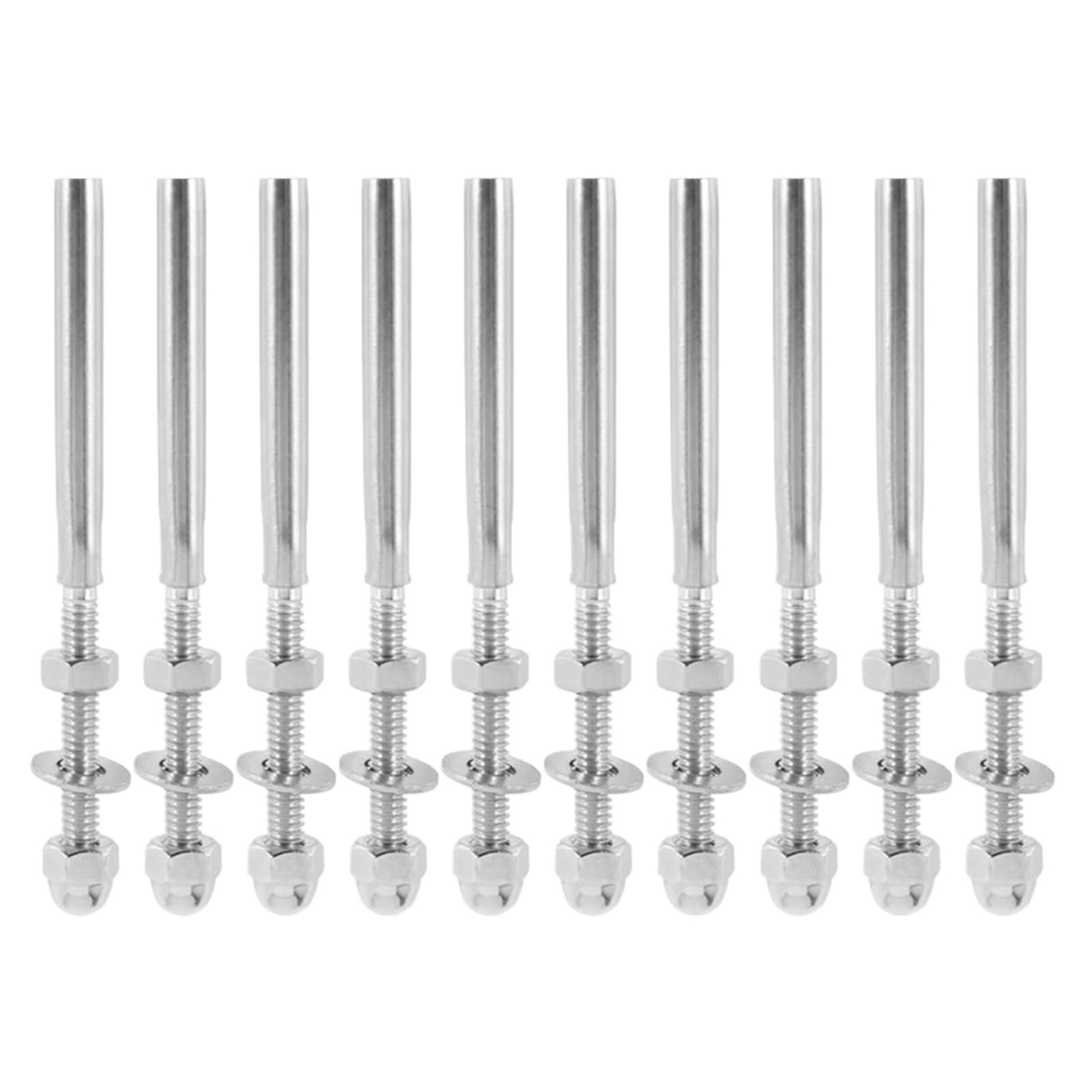 Swage Threaded Terminal 20Pack Threaded Terminal Stud Stainless T316 Marine Grade End Fitting for 3/16 Inch Cable Deck Railing