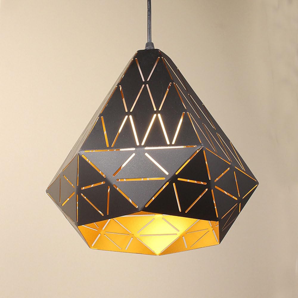 Lustre Suspendu Creux Style Industriel Abat-Jour Clair THAELY