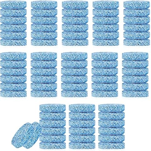 Siyurongg 120 Pcs Car Windshield Washer Fluid Tablets, Solid Windshield Wiper Cleaning Washer Fluid Effervescent Tablet, for Car Kitchen Room Window Glass Cover